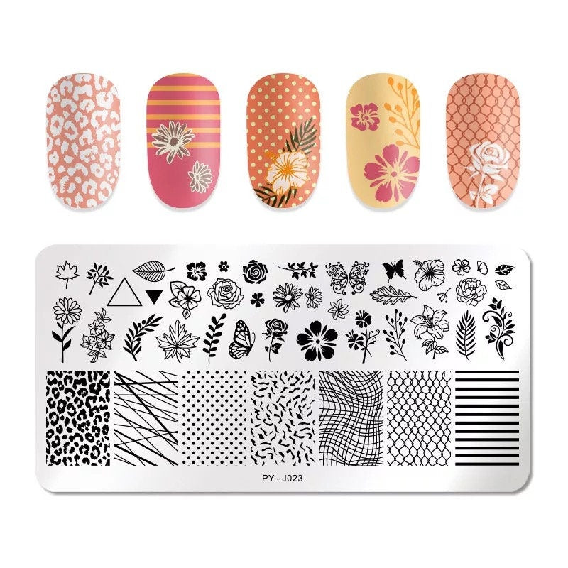 Flowers and Patterns Nail Art Stamping Plate Nail Stamp For DIY Manicure Art Nail Stamping Tool Stamping Plate