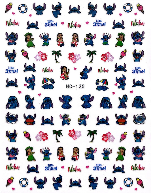 Ohana Nail Stamp Plate For DIY Manicure Nail Art Stamping Tool Stamping Plate / Lilo and Stich