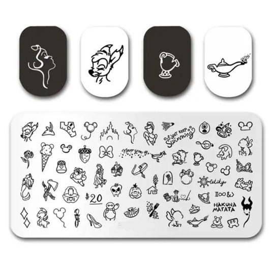 Magical duo Stamp plate For DIY Manicure Art Nail Stamping Tool Stamping Plate