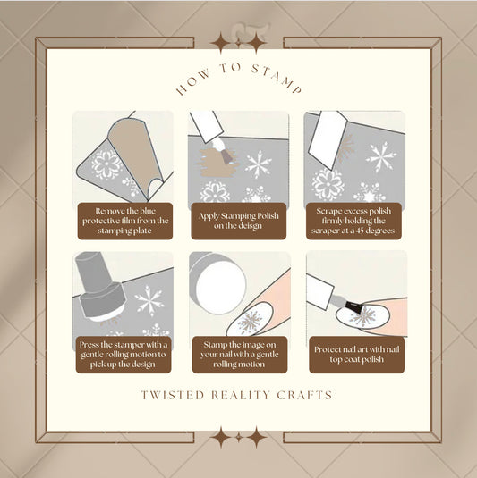 Pochaco Nail Stamp Plate For DIY Manicure Nail Art Stamping Tool Stamping Plate