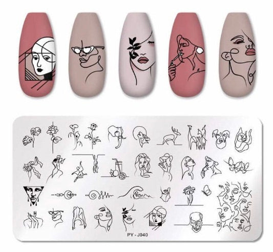 Abstract Nail Art Stamping Plate Nail Stamp For DIY Manicure Art Nail Stamping Tool Stamping Plate