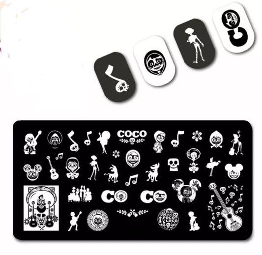 Coco Stamp For DIY Manicure Art Nail Stamping Tool Stamping Plate
