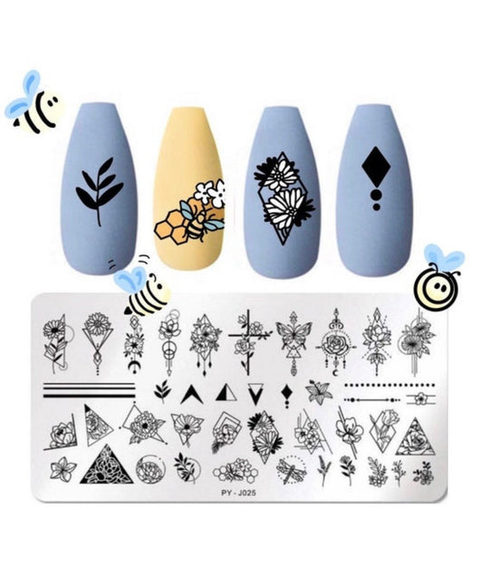 Floral Nail Art Stamping Plate Nail Stamp For DIY Manicure Art Nail Stamping Tool Stamping Plate, stamping plate for nails