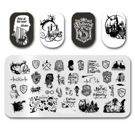 Magical wizard Trio Set Stamp Plate For DIY Manicure Nail Art Stamping Tool / Creative Stamping Plate / Magical Nail Designs