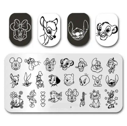 cartoon for nails Stamp plate For DIY Manicure Art Nail Stamping Tool Stamping Plate
