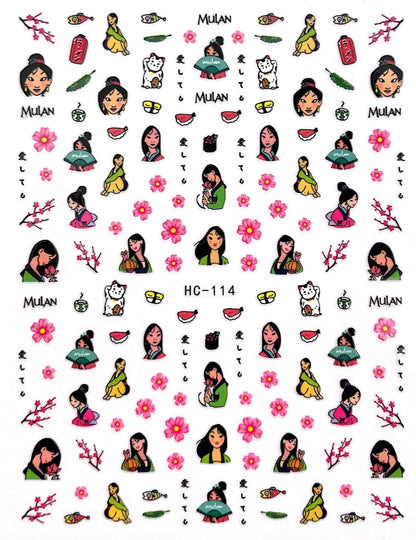 Princess Warrior Nail Stamp Plate For DIY Manicure Nail Art Stamping Tool Stamping Plate / Mulan