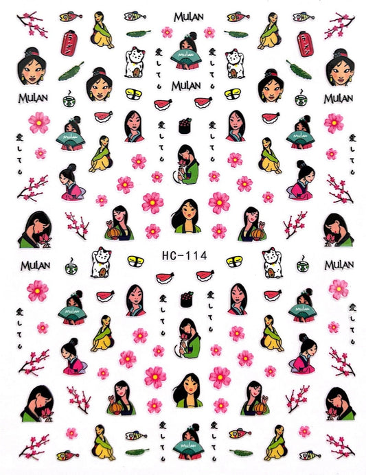 Princess Warrior Nail Stamp Plate For DIY Manicure Nail Art Stamping Tool Stamping Plate / Mulan