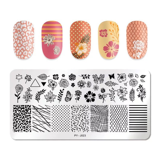 Flowers and Patterns Nail Art Stamping Plate Nail Stamp For DIY Manicure Art Nail Stamping Tool Stamping Plate