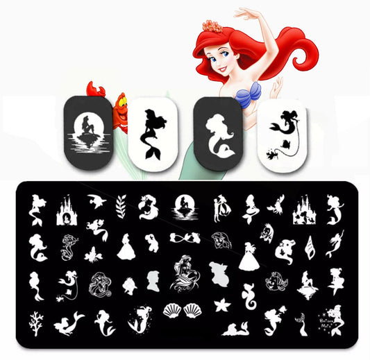 Under the sea Nail Stamp For DIY Manicure Art Nail Stamping Tool Stamping Plate / Ariel