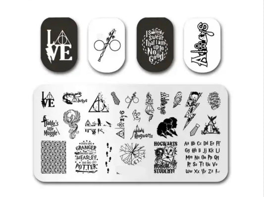Magical wizard Trio Set Stamp Plate For DIY Manicure Nail Art Stamping Tool / Creative Stamping Plate / Magical Nail Designs