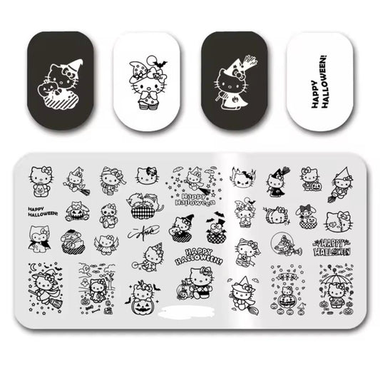 Halloween Kitty pattern Nail Stamp Plate For DIY Manicure Nail Art Stamping Tool Stamping Plate