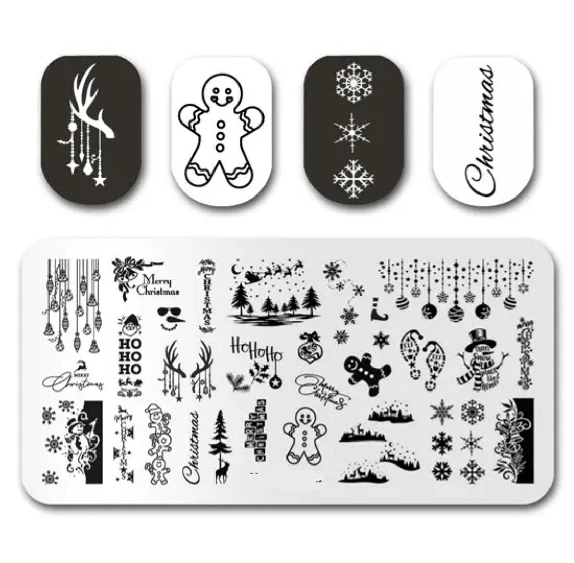 xmas for nails Stamp plate For DIY Manicure Art Nail Stamping Tool Stamping Plate