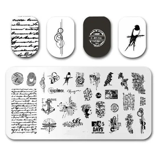 Postcards nails Stamp plate For DIY Manicure Art Nail Stamping Tool Stamping Plate