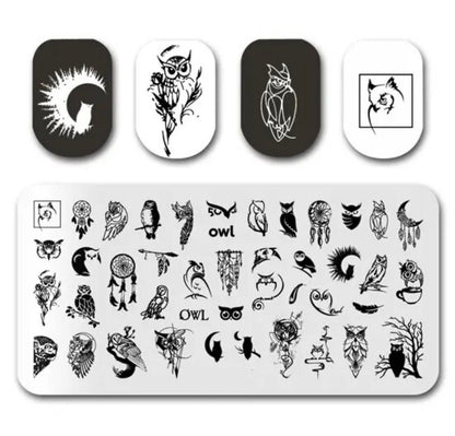 Owl For DIY Manicure Art Nail Stamping Tool Stamping Plate