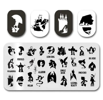Cartoon Nail Stamp Plate For DIY Manicure Nail Art Stamping Tool Stamping Plate