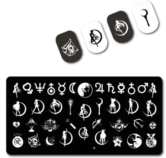 Sailor Moon Anime Stamp plate For DIY Manicure Art Nail Stamping Tool Stamping Plate