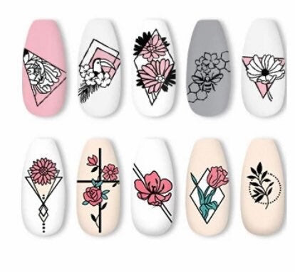 Floral Nail Art Stamping Plate Nail Stamp For DIY Manicure Art Nail Stamping Tool Stamping Plate, stamping plate for nails
