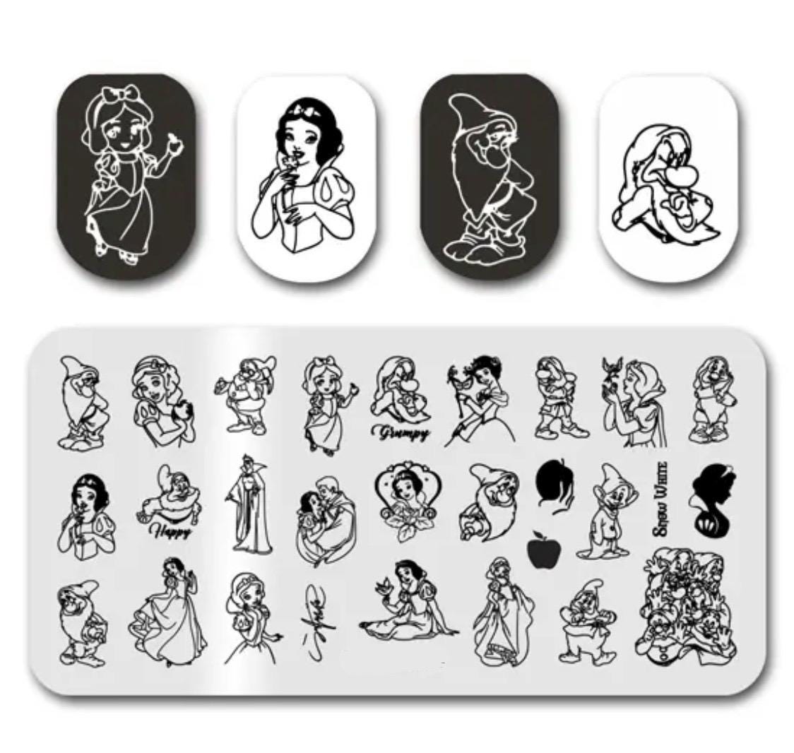 Princess inspired Stamp For DIY Manicure Art Nail Stamping Tool Stamping Plate