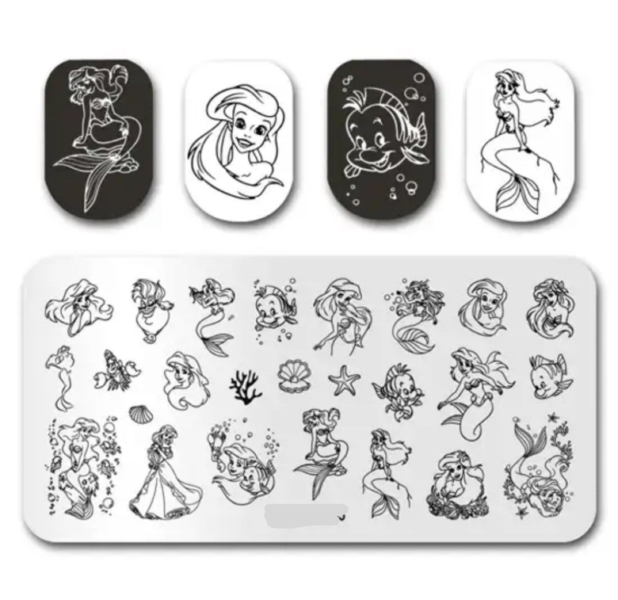 Mermaid Nail Stamp Plate For DIY Manicure Nail Art Stamping Tool Stamping Plate