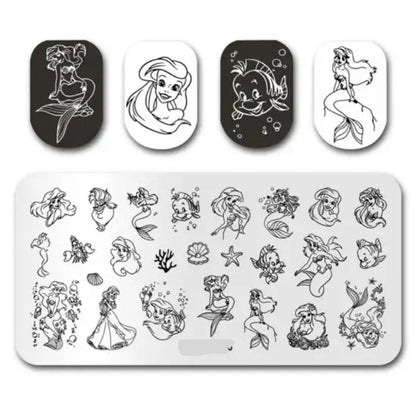 Mermaid Nail Stamp Plate For DIY Manicure Nail Art Stamping Tool Stamping Plate