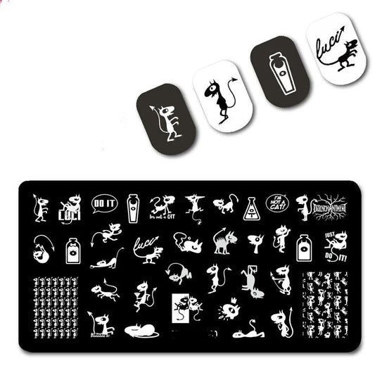 Disenchanted for nails Stamp plate For DIY Manicure Art Nail Stamping Tool Stamping Plate