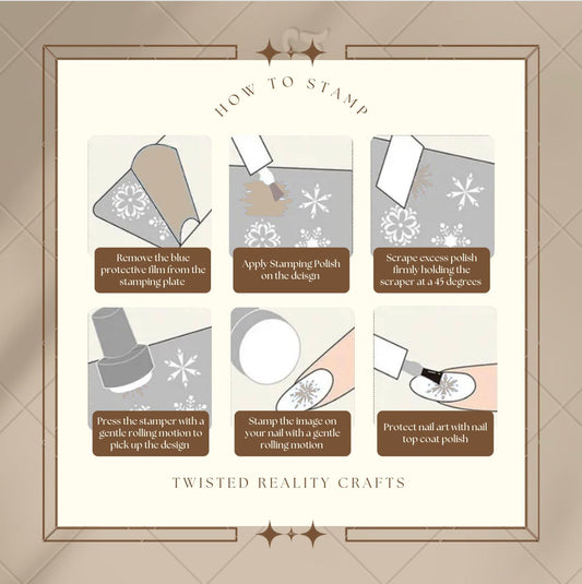 Starter Bundle: 2 Magical/horror stamping plates + 2 stamping plate polishes + Stamper and scrapper + BONUS GIFT of strawberry cuticle oil