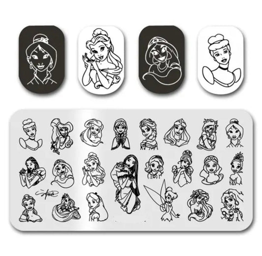 Princess inspired Stamp For DIY Manicure Art Nail Stamping Tool Stamping Plate