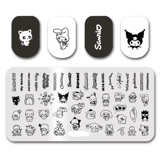 Kawaii pattern Nail Stamp Plate For DIY Manicure Nail Art Stamping Tool Stamping Plate