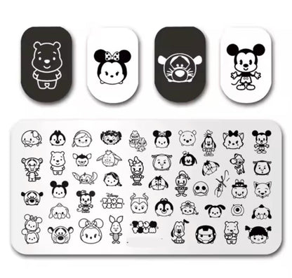Cute cartoon Nail Stamp Plate For DIY Manicure Nail Art Stamping Tool Stamping Plate