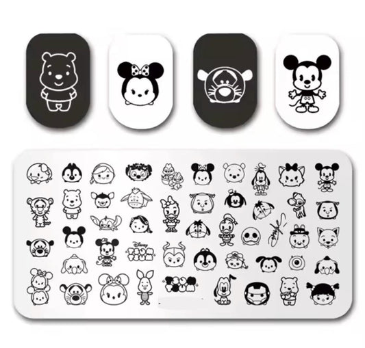 Cute cartoon Nail Stamp Plate For DIY Manicure Nail Art Stamping Tool Stamping Plate