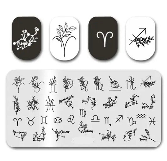 Horoscopes made for nails Stamp plate For DIY Manicure Art Nail Stamping Tool Stamping Plate