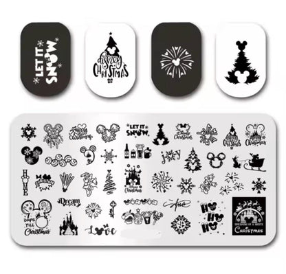 Xmas Nail Stamp Plate For DIY Manicure Nail Art Stamping Tool Stamping Plate
