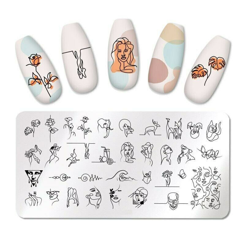 Abstract Nail Art Stamping Plate Nail Stamp For DIY Manicure Art Nail Stamping Tool Stamping Plate