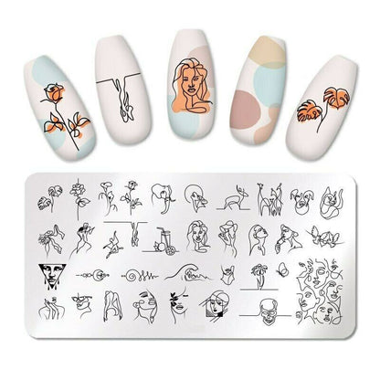 Abstract Nail Art Stamping Plate Nail Stamp For DIY Manicure Art Nail Stamping Tool Stamping Plate