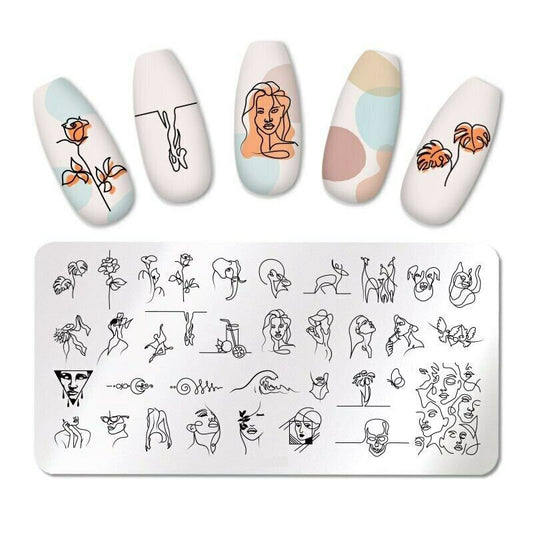 Abstract Nail Art Stamping Plate Nail Stamp For DIY Manicure Art Nail Stamping Tool Stamping Plate