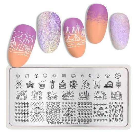 Holiday mode Stamping Plate Nail Stamp For DIY Manicure Art Nail Stamping Tool Stamping Plate, stamping plate for nails