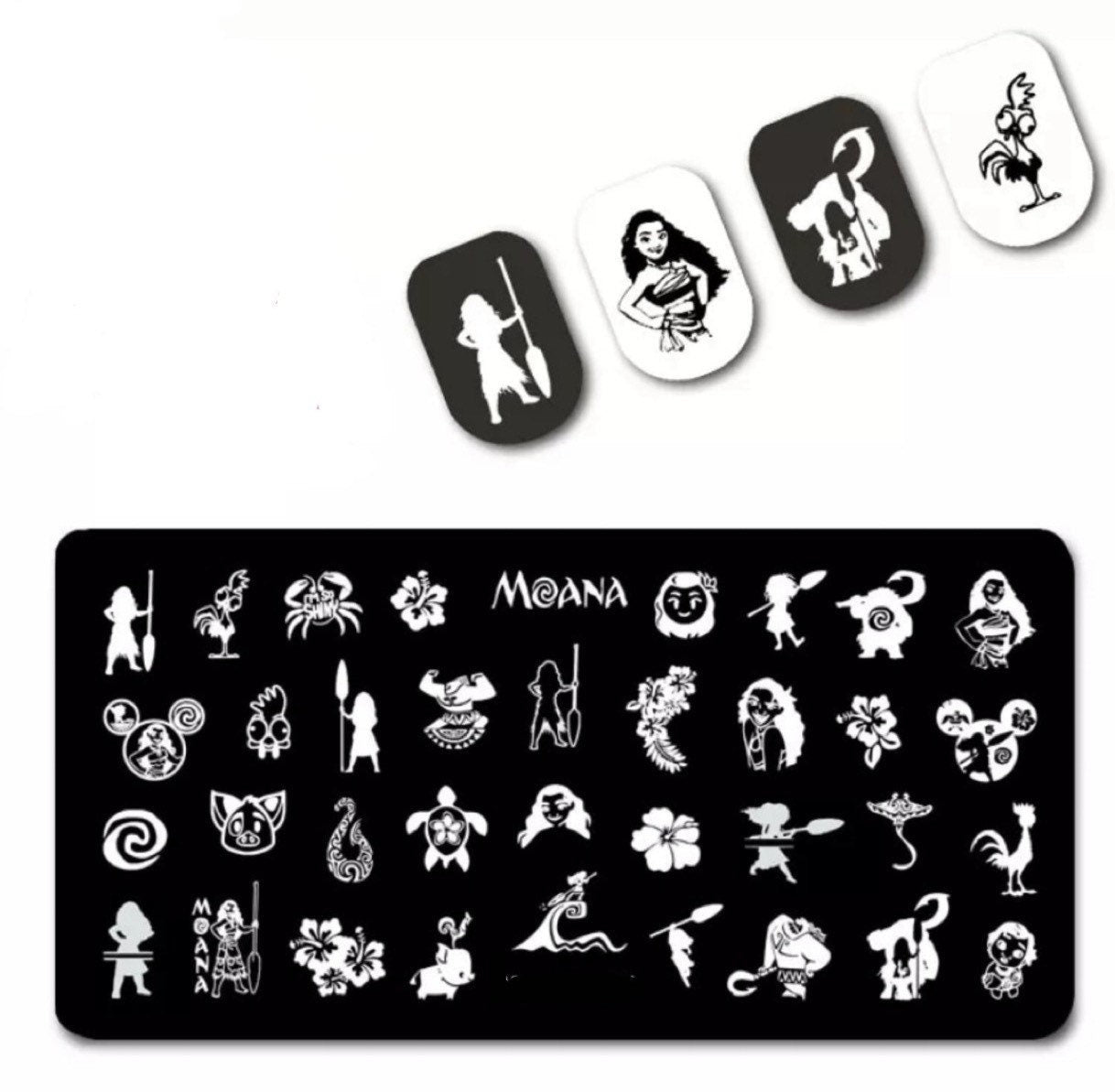 Moana Stamp For DIY Manicure Art Nail Stamping Tool Stamping Plate