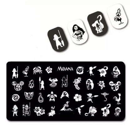 Moana Stamp For DIY Manicure Art Nail Stamping Tool Stamping Plate