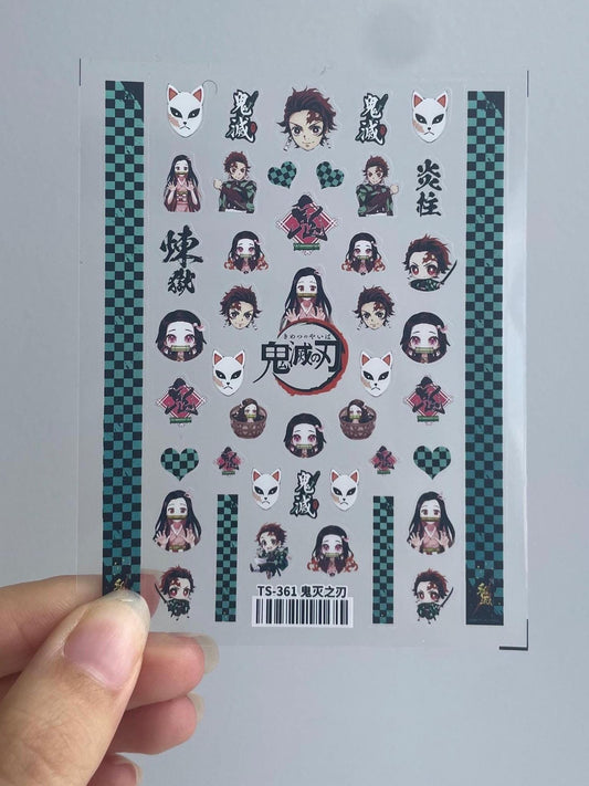 Supe cute stamp themed nail stickers / Nail art / 5D nail stickers / DIY Manicure Art Nails