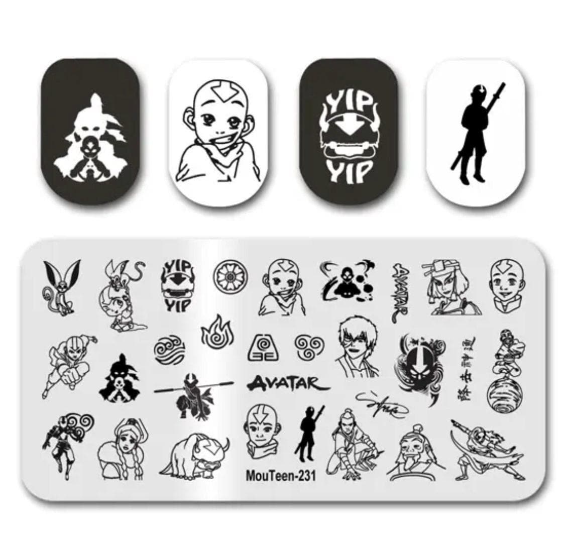 Avatar Anime Nail Stamp Plate For DIY Manicure Nail Art Stamping Tool Stamping Plate