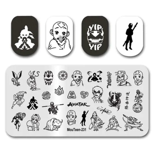 Avatar Anime Nail Stamp Plate For DIY Manicure Nail Art Stamping Tool Stamping Plate