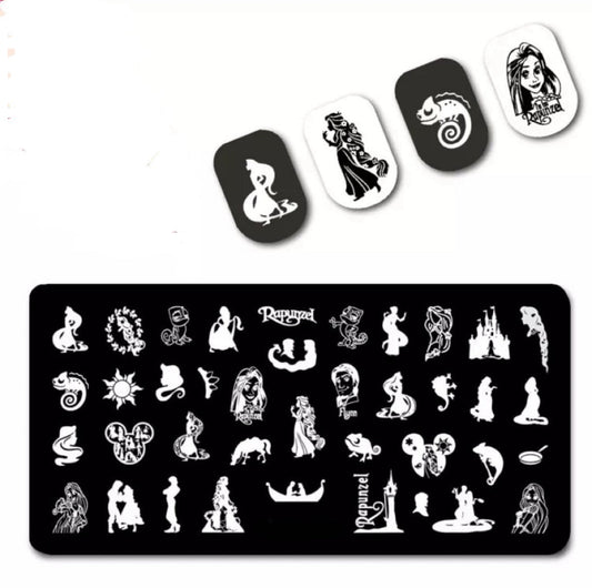 Rapunzel Stamp For DIY Manicure Art Nail Stamping Tool Stamping Plate