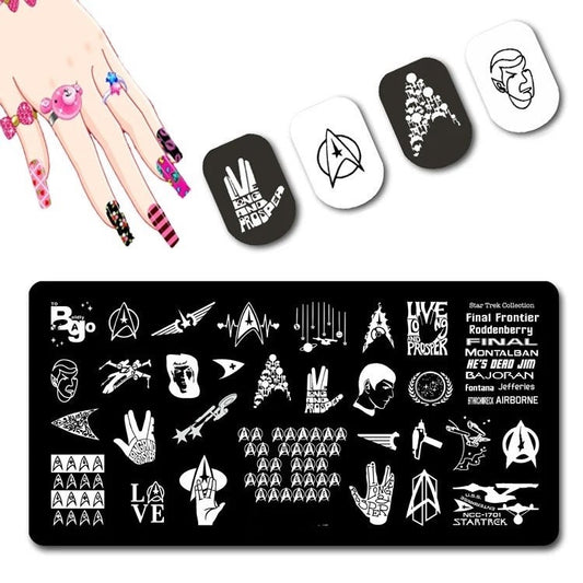 Movie inspired Stamp plate For DIY Manicure Art Nail Stamping Tool Stamping Plate
