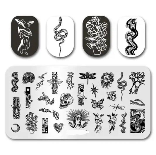 Abstract art Nail Stamp Plate For DIY Manicure Nail Art Stamping Tool Stamping Plate