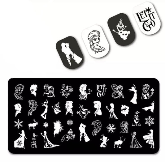 Frozen For DIY Manicure Art Nail Stamping Tool Stamping Plate