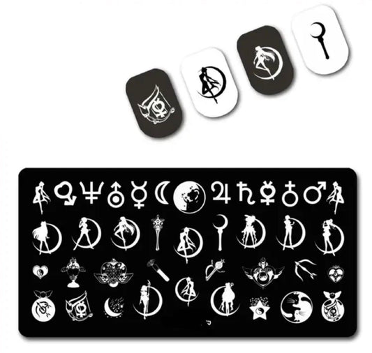 Anime Stamp plate For DIY Manicure Art Nail Stamping Tool Stamping Plate