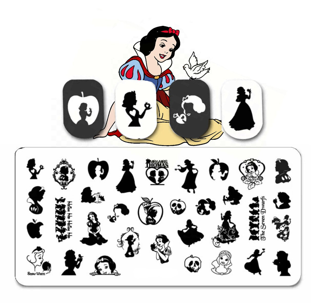 Poison Apple Nail Stamp Plate For DIY Manicure Nail Art Stamping Tool Stamping Plate