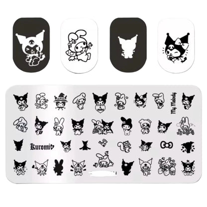 Kawaii pattern Nail Stamp Plate For DIY Manicure Nail Art Stamping Tool Stamping Plate