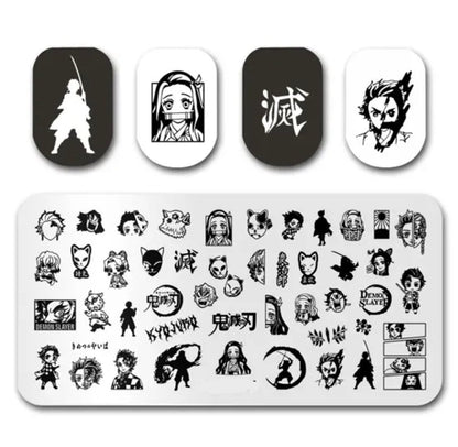 Anime nails Stamp plate For DIY Manicure Art Nail Stamping Tool Stamping Plate