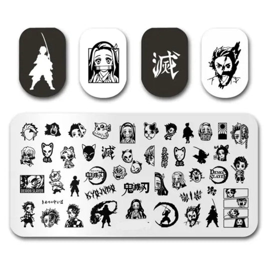 Anime nails Stamp plate For DIY Manicure Art Nail Stamping Tool Stamping Plate